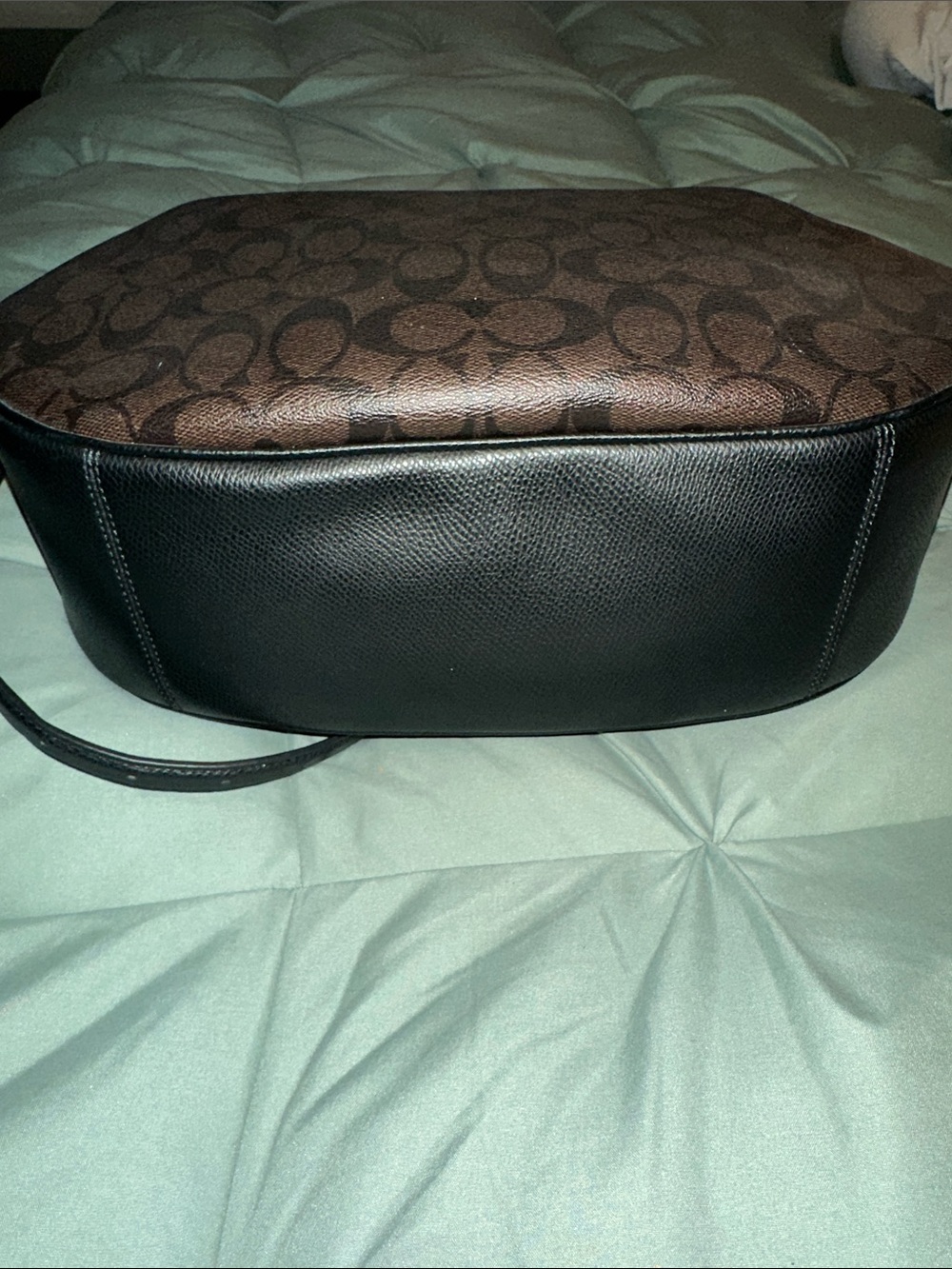 Coach Dark Brown Signature Hobo with Gold Accent - Picture 5 of 8